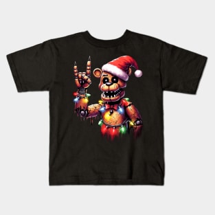 Rock Christmas Five Nights At Freddys Kids T-Shirt